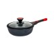 Patelnia głęboka z powłoką marmurową Chef & Cook 24 cm ze szklaną pokrywką