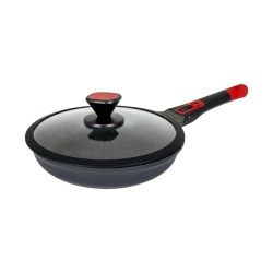 Patelnia z powłoką marmurową Chef & Cook 24cm ze szklaną pokrywką