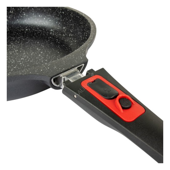 Patelnia z powłoką marmurową Chef & Cook 26cm ze szklaną pokrywką