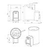 Sauna stove COZY 12-O-TW
