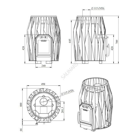 Piec do sauny COZY 12-OG