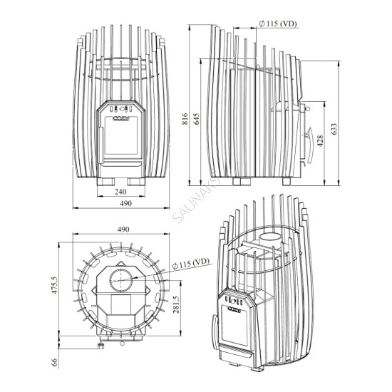 Piec do sauny COZY 12-SW