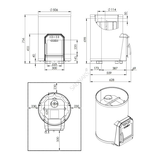 Piec do sauny COZY 18-O