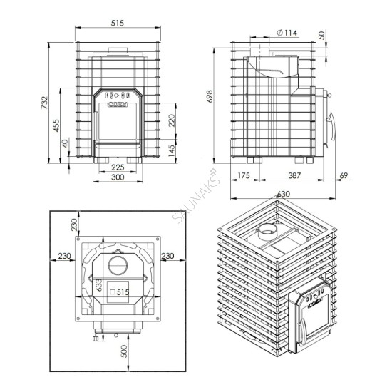 Piec do sauny COZY 18-QUATTRO