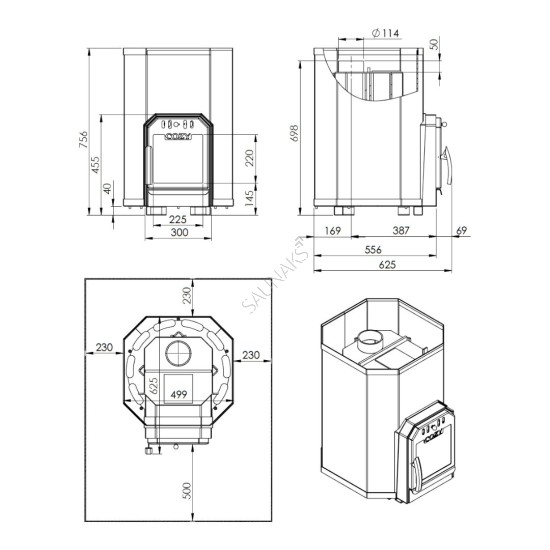 Piec do sauny COZY 18