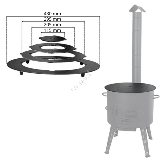 Kazani komplekt  DAVR METALL 12L (ilma korstnata)