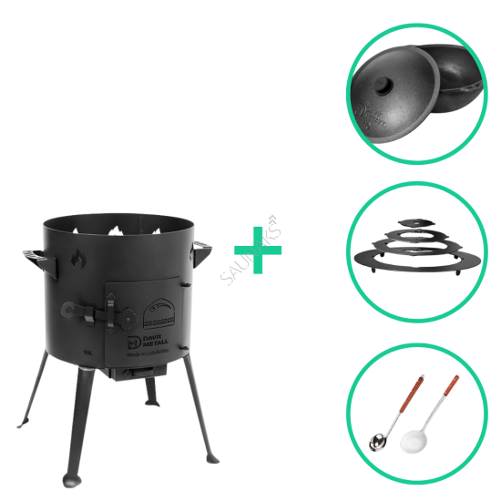 Kazani komplekt  DAVR METALL 12L (ilma korstnata)