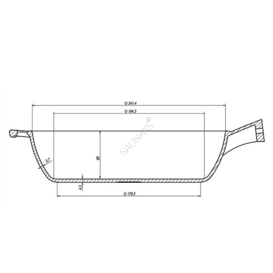 Patelnia żeliwna MAYSTERNYA 24x6cm z drewnianą rączką i szklaną pokrywką