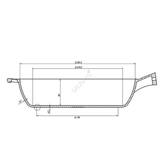 Patelnia żeliwna MAYSTERNYA 26x6cm z drewnianą rączką