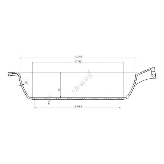 Patelnia żeliwna MAYSTERNYA 28x6cm z drewnianą rączką i szklaną pokrywką