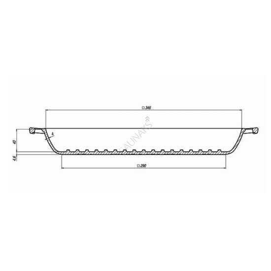 Patelnia grillowa żeliwna MAYSTERNYA 35x35x4cm