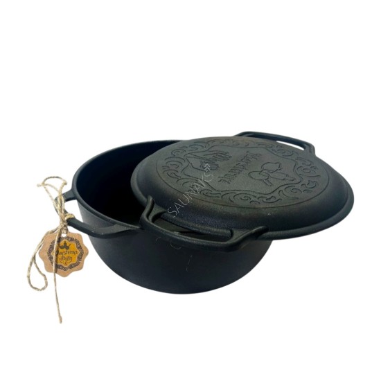 Garnek żeliwny MAYSTERNYA 5L z żeliwna pokrywą