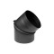 Kolano rury dymowej 115mm nastawne 0-45° (bez wyczystki) czarne