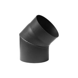 Kolano rury dymowej 120mm stałe 45° (bez wyczystki) czarne
