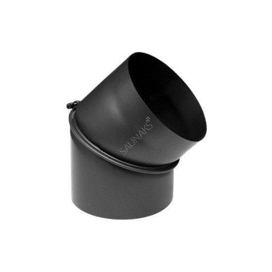 Kolano rury dymowej 130mm nastawne 0-45° (bez wyczystki) czarne