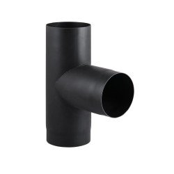 Trójnik rury dymowej 160mm 90° czarny