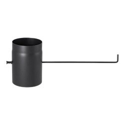Szyber rury dymowej 200mm 25cm (z długą sztangą) czarny