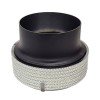Adapter for ceramic chimney +150/-200mm black