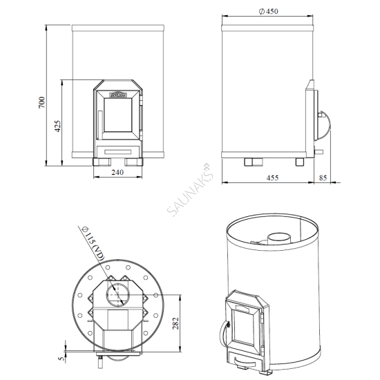 Piec do sauny STOVEMAN 13R