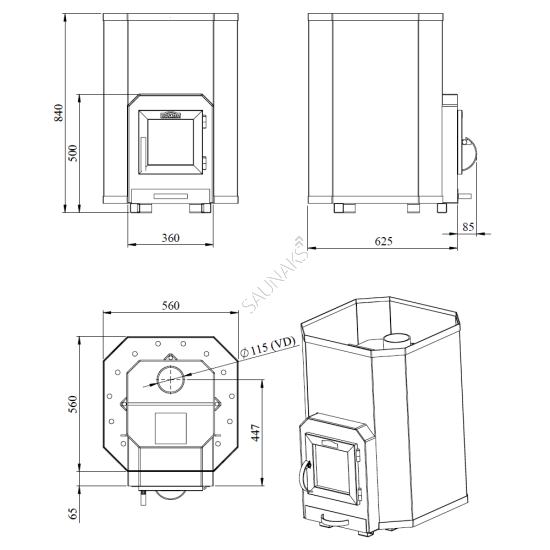 Piec do sauny STOVEMAN 24